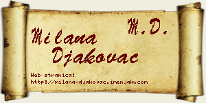 Milana Đakovac vizit kartica